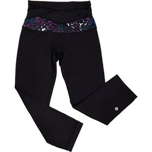 Lululemon Black Reversible Cropped Leggings sz 6